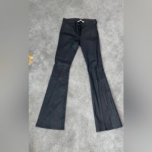 Real leather MIH flare Jean!!